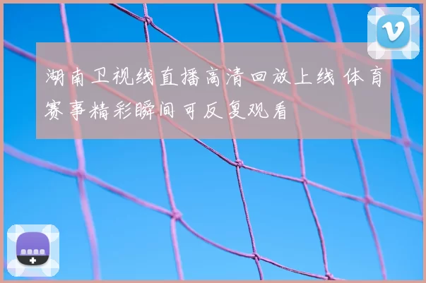 湖南卫视线直播高清回放上线 体育赛事精彩瞬间可反复观看